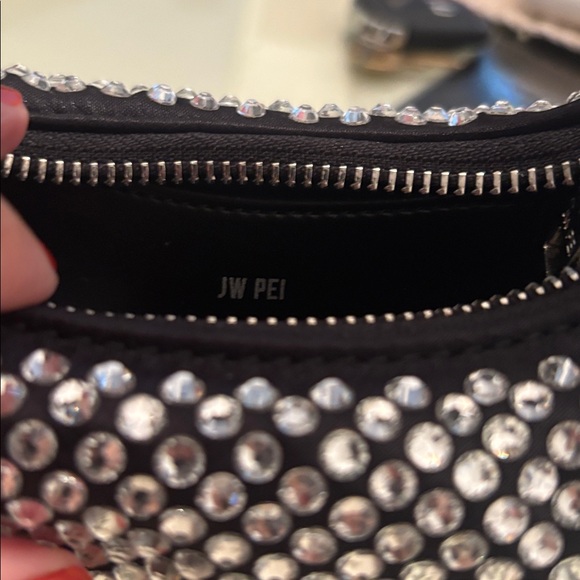 Elegant Black and Silver Crystal-Embellished Women's Bag - Picture 3 of 4